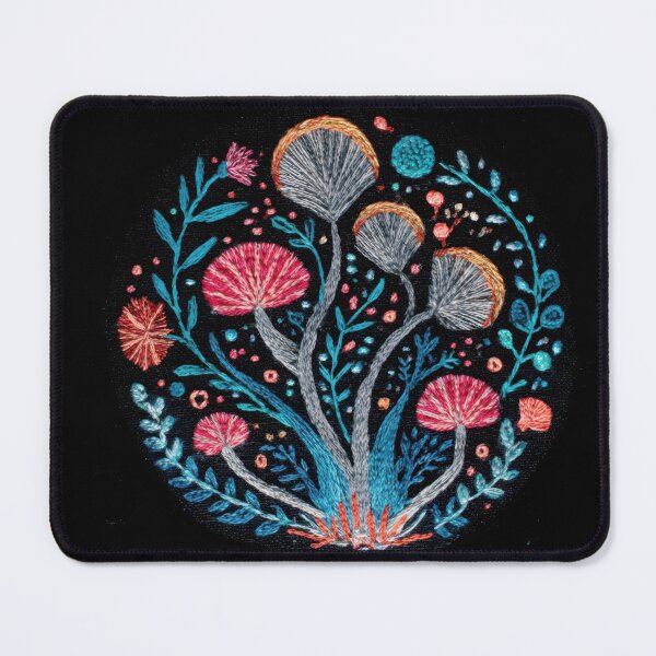 Item preview, Colorful mushroom plant art designed and sold by anytka.