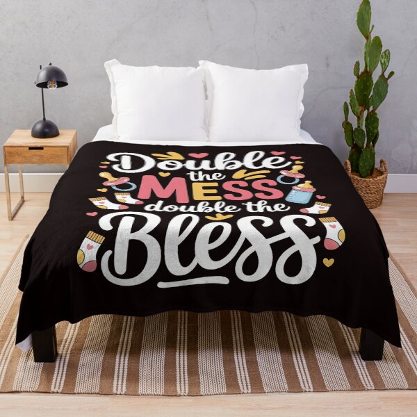 Item preview, Double The Mess Double The Bless – Mother Of Two Family Life Design designed and sold by Redgiant87x.