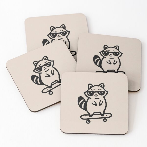 Item preview, Raccoon skates on a skateboard designed and sold by anytka.