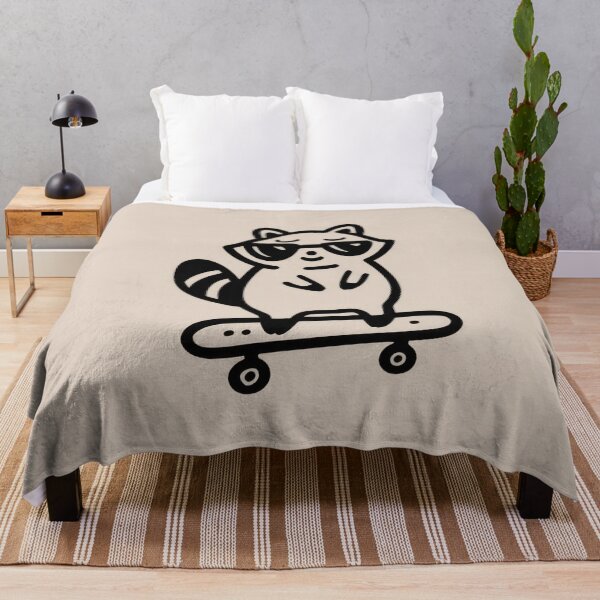 Item preview, Raccoon skates on a skateboard designed and sold by anytka.