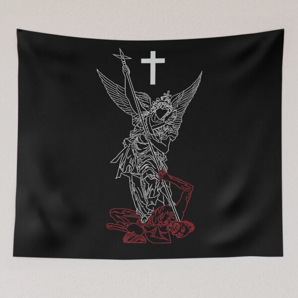 Item preview, Archangel Michael Defeating Satan Christian Warrior Angel Faith designed and sold by Capisedo.