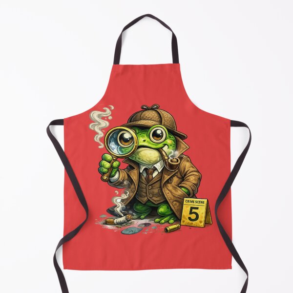 Aperçu de l'œuvre Le détective grenouille et la scène de crime créée et vendue par FroggyOnly.