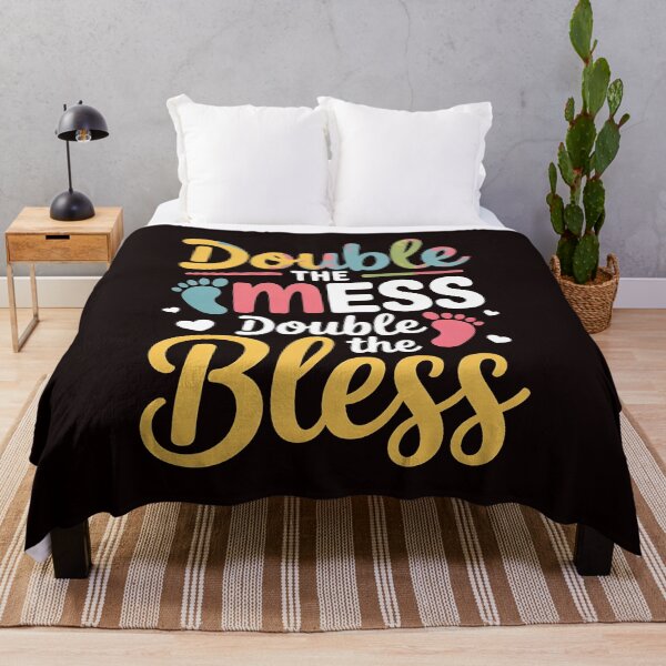 Item preview, Double The Mess Double The Bless – Mother Of Twins Family Love designed and sold by Redgiant87x.