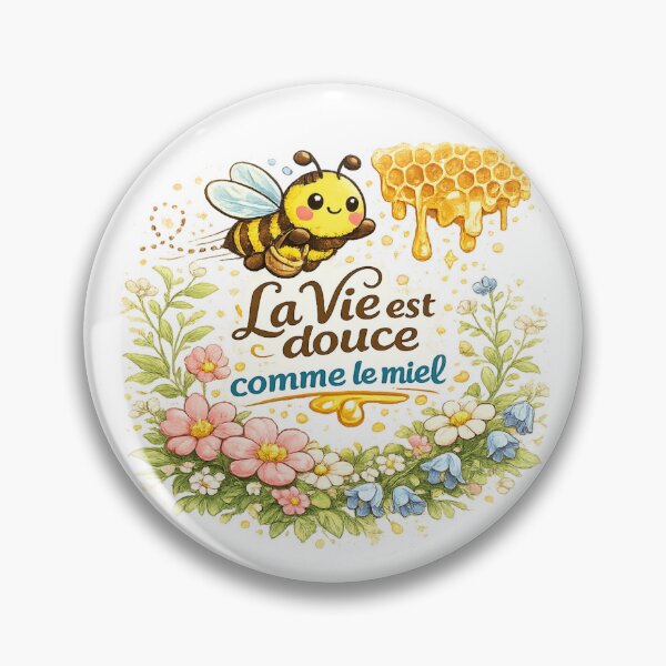 Item preview, La vie est douce comme le miel - Pastel - French  designed and sold by Beetobuzz.
