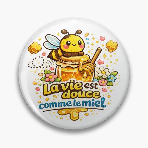 Item preview, La vie est douce comme le miel - Kawaii - French  designed and sold by Beetobuzz.