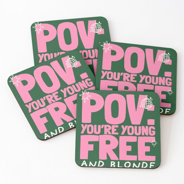 Item preview, POV: You’re Young, Free and Blonde, Funny Retro Quote designed and sold by Koticmak Store.