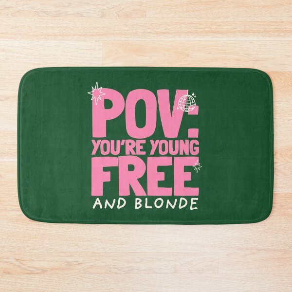 Item preview, POV: You’re Young, Free and Blonde, Funny Retro Quote designed and sold by Koticmak Store.