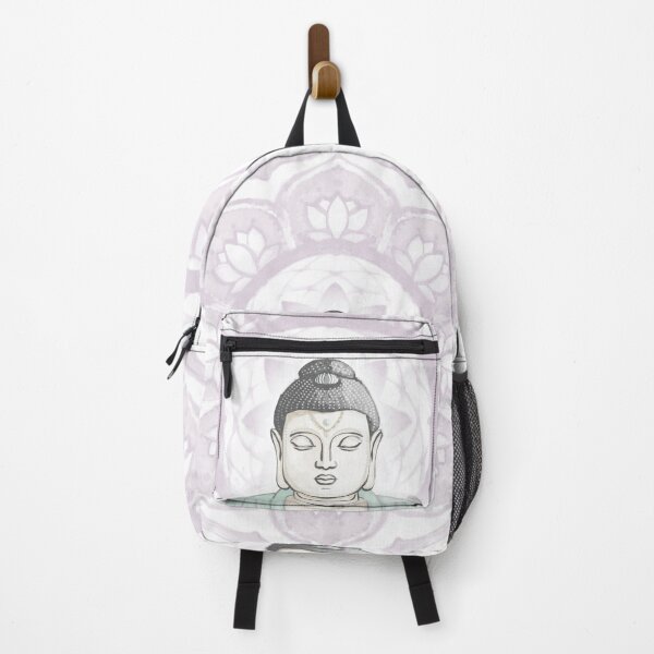 Item preview, Buddha Padma Watercolor - Dove Slate Mint - Dust Halo designed and sold by Irene Estelle.