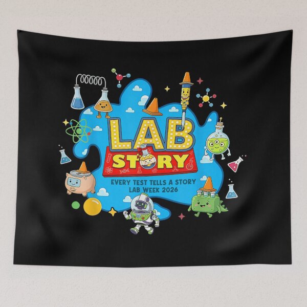 Item preview, Lab Story Lab Week 2026 Funny Science Laboratory Cartoon designed and sold by Capisedo.