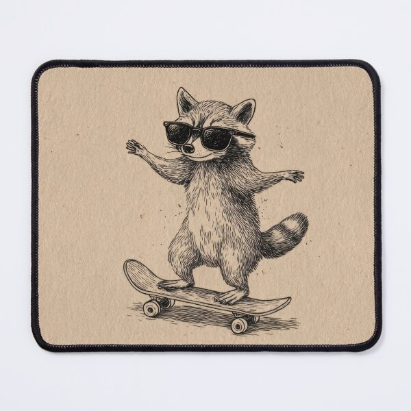 Item preview, Skating raccoon balances board designed and sold by anytka.