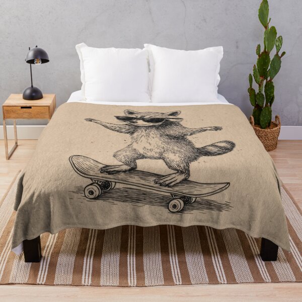 Item preview, Skating raccoon balances board designed and sold by anytka.