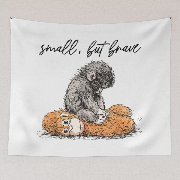 Item preview, Small But Brave Cute Monkey Plush Inspirational Animal designed and sold by Capisedo.