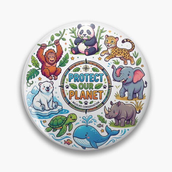 Item preview, Save Endangered Animals Cute Wildlife Illustration  designed and sold by Shopex10.