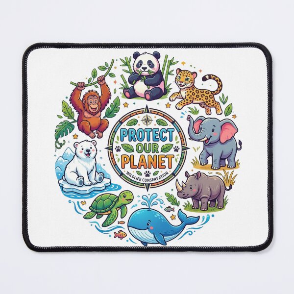 Item preview, Save Endangered Animals Cute Wildlife Illustration designed and sold by Shopex10.
