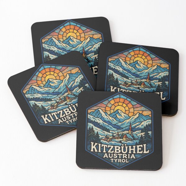 Item preview, Kitzbuhel Austria Tyrol Alps Stained Glass Art Travel designed and sold by TomFrontierArt.