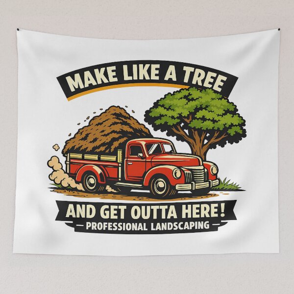 Item preview, Make Like A Tree Landscaping Retro Truck designed and sold by agearb.
