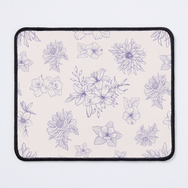 Item preview, Purple Floral Pattern – Minimal Botanical Line Art Design designed and sold by Artsy Corner.