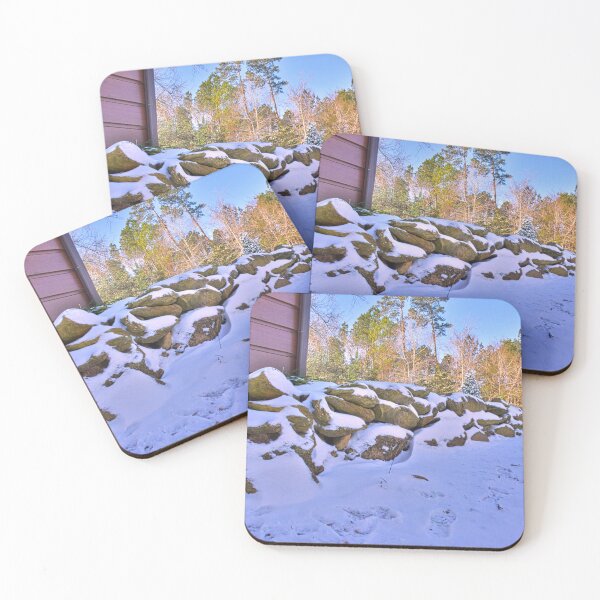 Item preview, Snowy Rock Wall  designed and sold by LisaWootenPhoto.