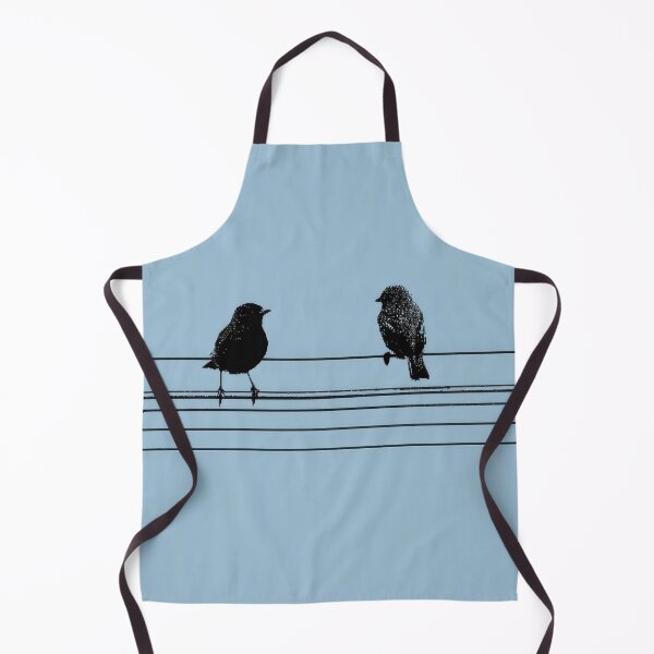 Item preview, Birds sit on power lines in blue sky designed and sold by anytka.