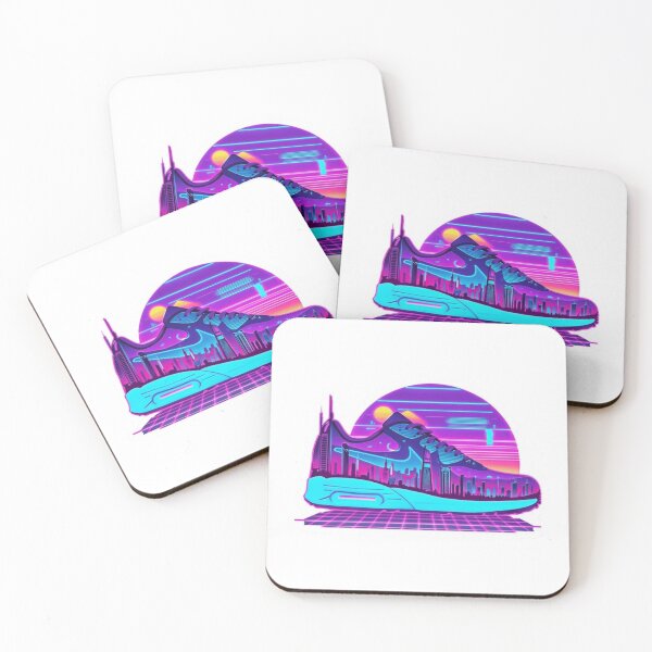Item preview, AIR Hong Kong Skyline Vaporwave Sneaker Sticker designed and sold by Imaginarium of Chaos falcon88 .