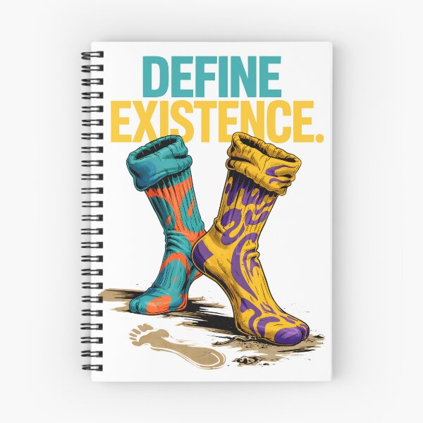 Item preview, Define Existence Surreal Invisible Socks Graphic Art - Aesthetic Mismatched Tube Socks Existentialism Poster - Quirky Invisible Man Illustration for Philosophical Streetwear and Home Decor designed and sold by Vivaan Studio.