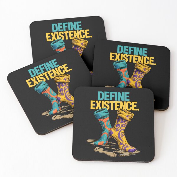 Artikelvorschau, Define Existence Surreal Invisible Socks Graphic Art - Aesthetic Mismatched Tube Socks Existentialism Poster - Quirky Invisible Man Illustration for Philosophical Streetwear and Home Decor entworfen und verkauft von Vivaan Studio.