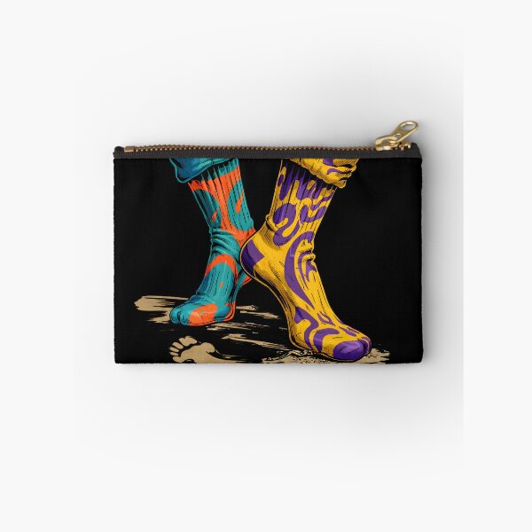 Item preview, Define Existence Surreal Invisible Socks Graphic Art - Aesthetic Mismatched Tube Socks Existentialism Poster - Quirky Invisible Man Illustration for Philosophical Streetwear and Home Decor designed and sold by Vivaan Studio.