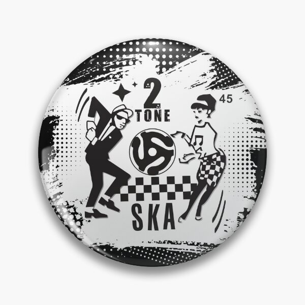 Item preview, 2 Tone Ska Dancing Rude Boy & Girl – halftone grunge design designed and sold by Little Che.