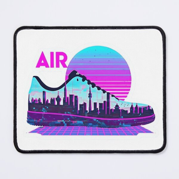 Item preview, AIR Berlin Skyline City Sneaker Vaporwave Sticker designed and sold by Imaginarium of Chaos falcon88 .