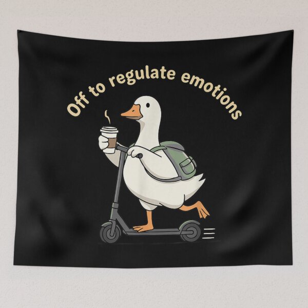Item preview, Off To Regulate Emotions Funny Goose Coffee Scooter Meme designed and sold by GalenoHenley.