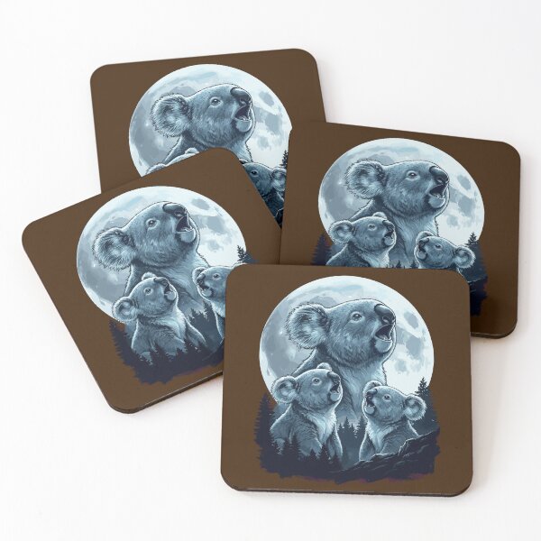 Item preview, Funny Koalas Howling Three Wolf Moon Parody Meme designed and sold by Leonardo Palumbo.
