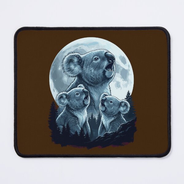 Item preview, Funny Koalas Howling Three Wolf Moon Parody Meme designed and sold by Leonardo Palumbo.