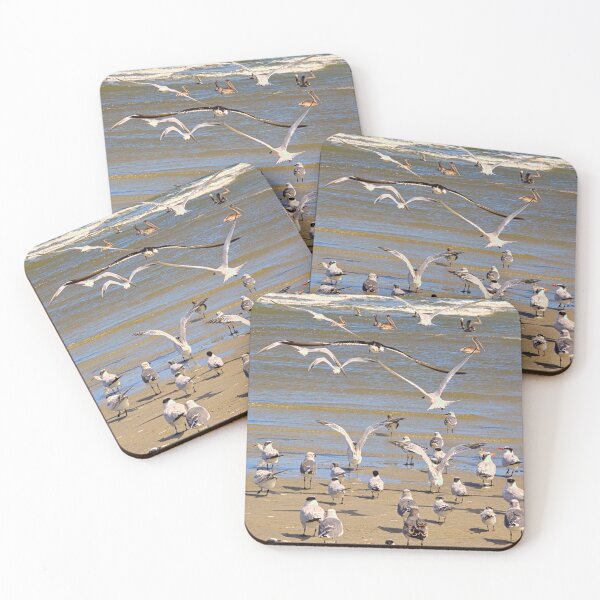 Item preview, Seagulls and Pelicans on Hilton Head Beach designed and sold by LisaWootenPhoto.