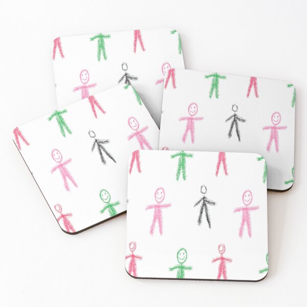 Item preview, Simple Crayon Stick Figures Pattern designed and sold by Piotrek0001.