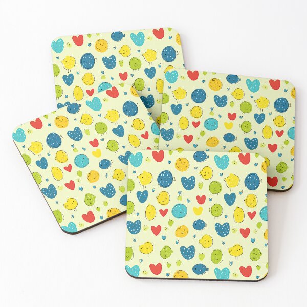 Item preview, Yellow and Blue Smiley Blob Faces designed and sold by Piotrek0001.