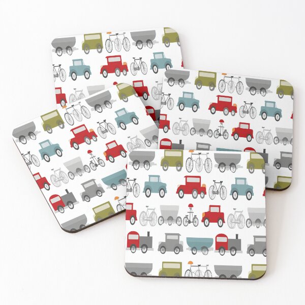 Item preview, Retro Toy Cars and Trains Pattern designed and sold by Piotrek0001.