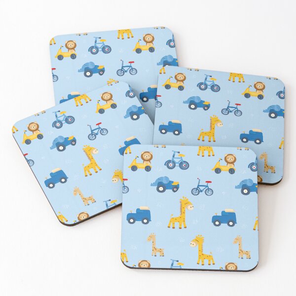Item preview, Cute Giraffe and Blue Toy Cars designed and sold by Piotrek0001.
