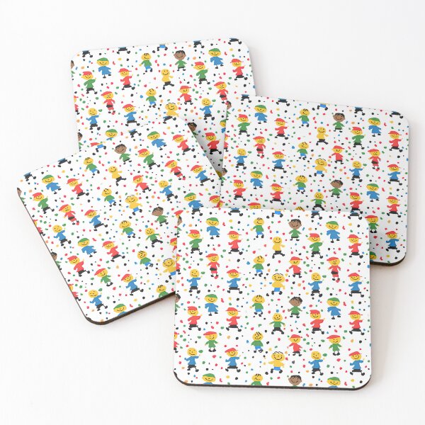 Item preview, Dense Colorful Stick Figure Kids Pattern designed and sold by Piotrek0001.
