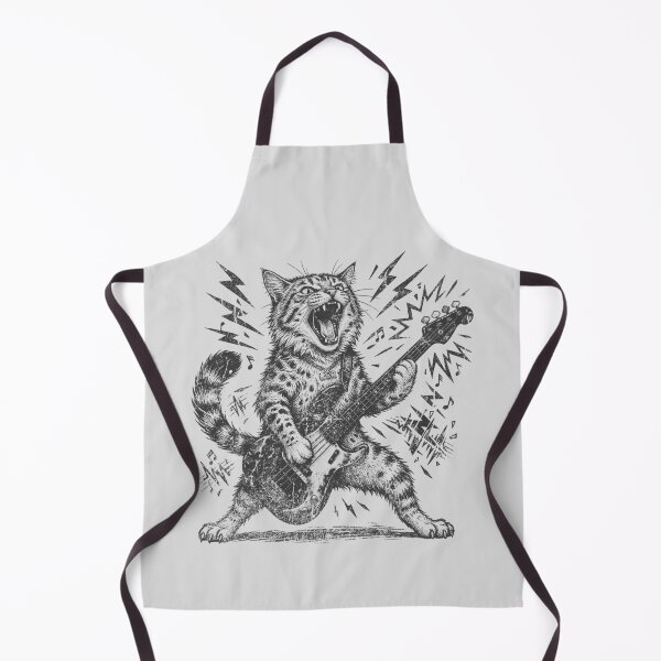 Item preview, Rock and Roll Cat Meme Shirt Electric Guitar Kitty Tee Funny Cat Music Lover Gift for Him Her Cool Animal TShirt  designed and sold by LessIsLoud.