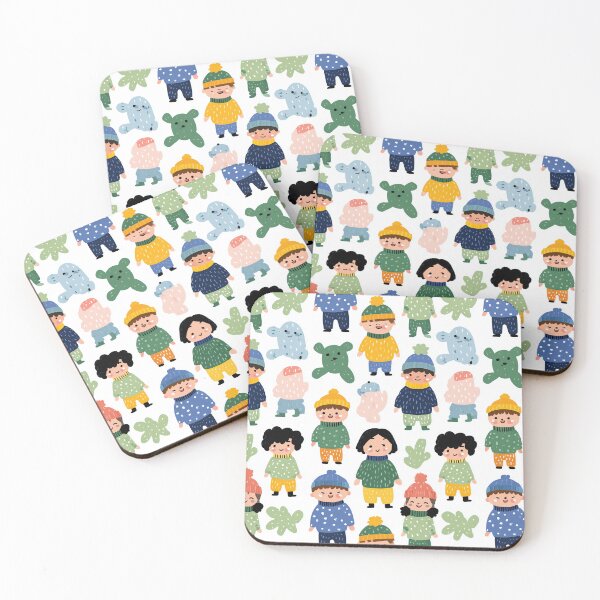 Item preview, Cute Kids in Winter Hats and Coats designed and sold by Piotrek0001.
