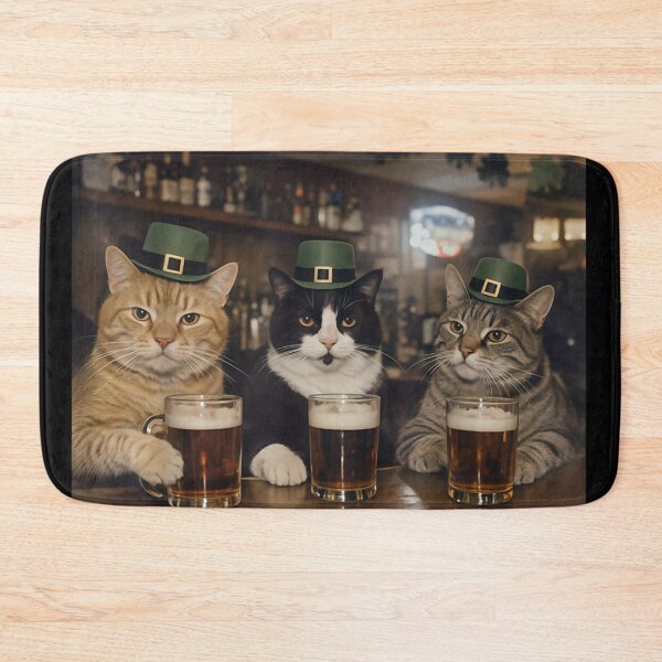 Item preview, Funny St Patrick Cats Drinking Beer Irish Pub Humor designed and sold by GalenoHenley.