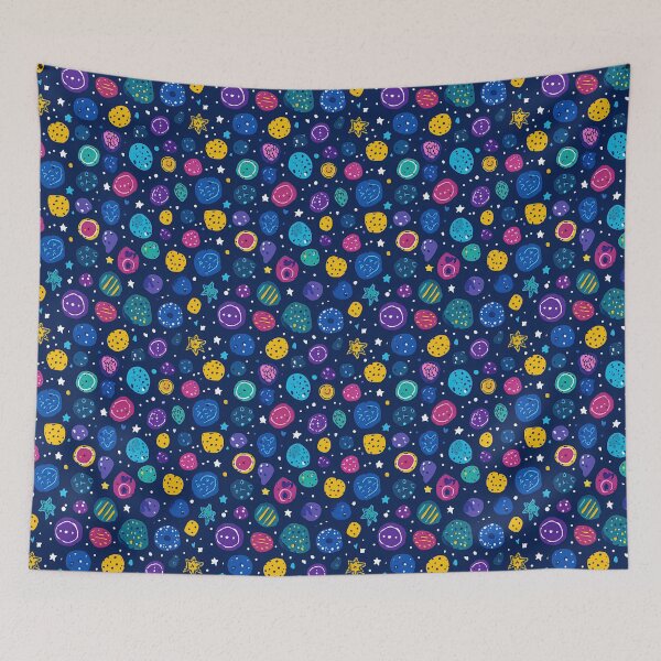Item preview, Dark Blue Space Planets and Stars designed and sold by Piotrek0001.
