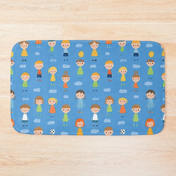 Item preview, Children Standing on Blue Sky Pattern designed and sold by Piotrek0001.