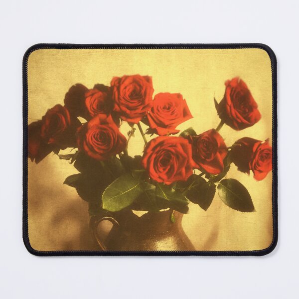 Item preview, Vibrant Red Roses in a Vintage Pitcher designed and sold by RubyDelAngel.
