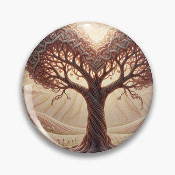 Item preview, Heart Tree in Macramé Light – Surreal Nature Art in Soft Woven Tones designed and sold by Herzbaumatelier.