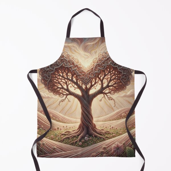 Item preview, Heart Tree in Macramé Light – Surreal Nature Art in Soft Woven Tones designed and sold by Herzbaumatelier.