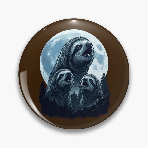 Item preview, Funny Sloths Howling Three Wolf Moon Parody Meme designed and sold by Leonardo Palumbo.