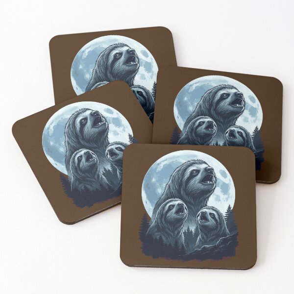Item preview, Funny Sloths Howling Three Wolf Moon Parody Meme designed and sold by Leonardo Palumbo.