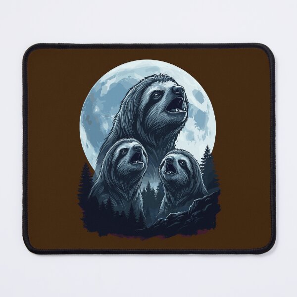 Item preview, Funny Sloths Howling Three Wolf Moon Parody Meme designed and sold by Leonardo Palumbo.