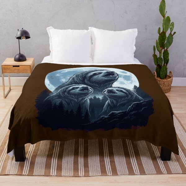 Item preview, Funny Sloths Howling Three Wolf Moon Parody Meme designed and sold by Leonardo Palumbo.